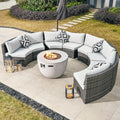 Sonoma 8 - Seater Outdoor Fire Pit Set with Round Fire Pit Table (PAS - 1205B+2160) - Direct Wicker