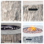 Sonoma 8 - Seater Outdoor Fire Pit Set with Round Fire Pit Table (PAS - 1205B+2180) - Direct Wicker