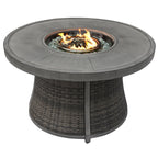 Sonoma 8 - Seater Outdoor Fire Pit Set with Round Fire Pit Table (PAS - 1205B+G3R521E) - Direct Wicker