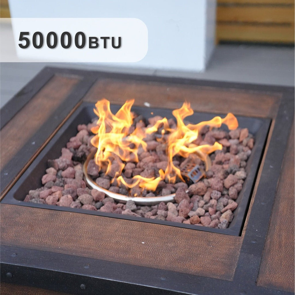 Square Wood Grain Effect Heater (PAG - 2354) - Direct Wicker