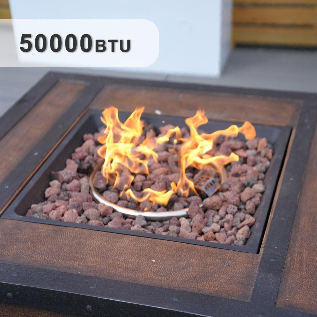 Square Wood Grain Effect Heater (PAG - 2354) - Direct Wicker