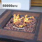 Square Wood Grain Effect Heater (PAG - 2354) - Direct Wicker
