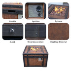 Square Wood Grain Effect Heater (PAG - 2354) - Direct Wicker