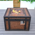 Square Wood Grain Effect Heater (PAG - 2354) - Direct Wicker