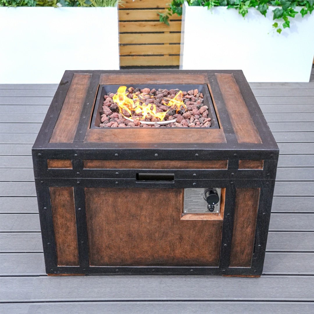 Square Wood Grain Effect Heater (PAG - 2354) - Direct Wicker