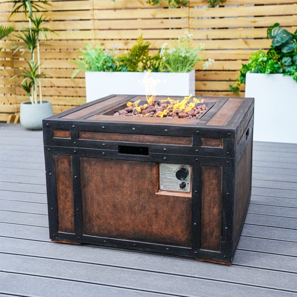 Square Wood Grain Effect Heater (PAG - 2354) - Direct Wicker