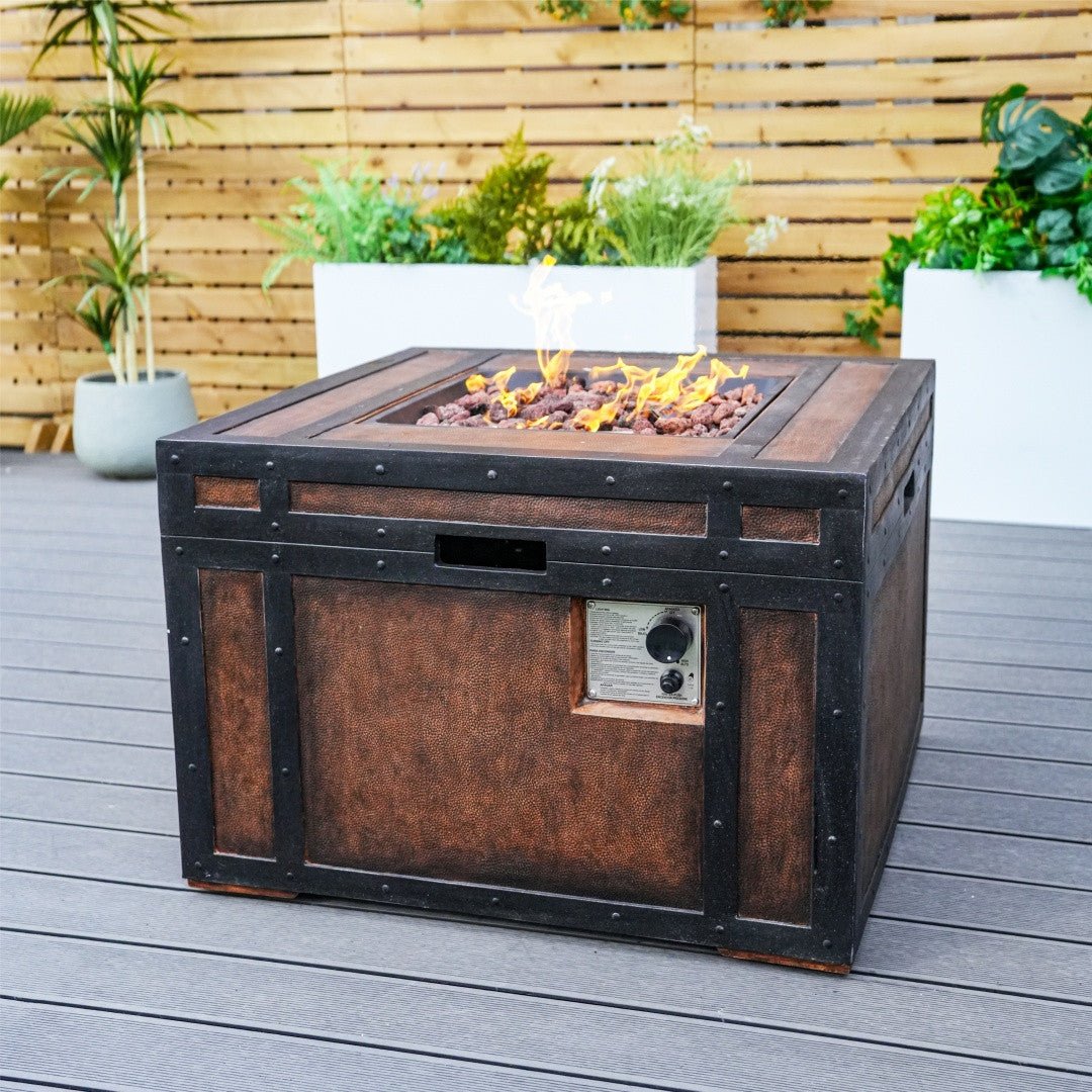 Square Wood Grain Effect Heater (PAG - 2354) - Direct Wicker