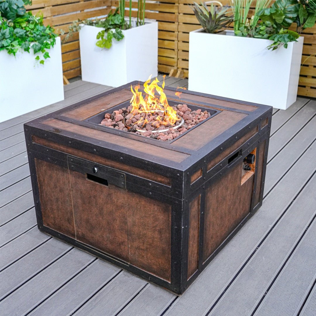 Square Wood Grain Effect Heater (PAG - 2354) - Direct Wicker