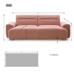 Stylish Small Three - Person Sofa Bed, Foldable & Easy to Handle (PAS - 241279TS) - Direct Wicker