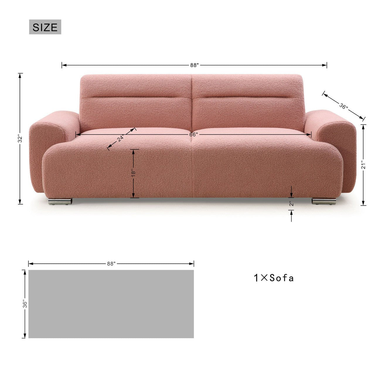 Stylish Small Three - Person Sofa Bed, Foldable & Easy to Handle (PAS - 241279TS) - Direct Wicker