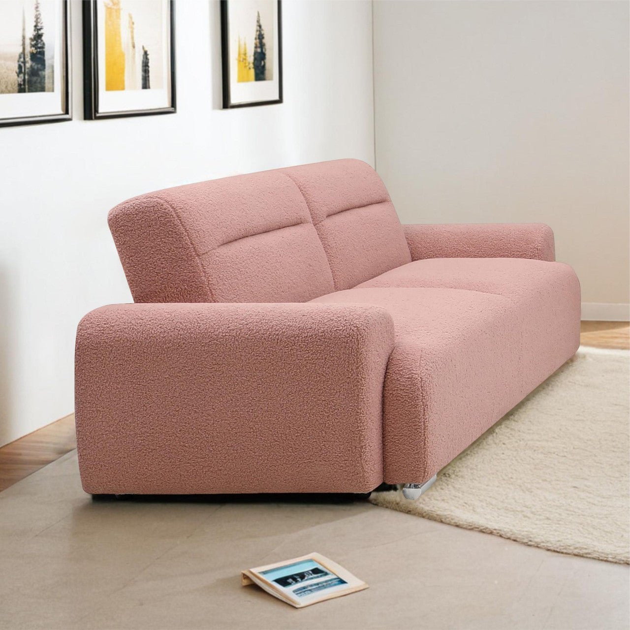 Stylish Small Three - Person Sofa Bed, Foldable & Easy to Handle (PAS - 241279TS) - Direct Wicker