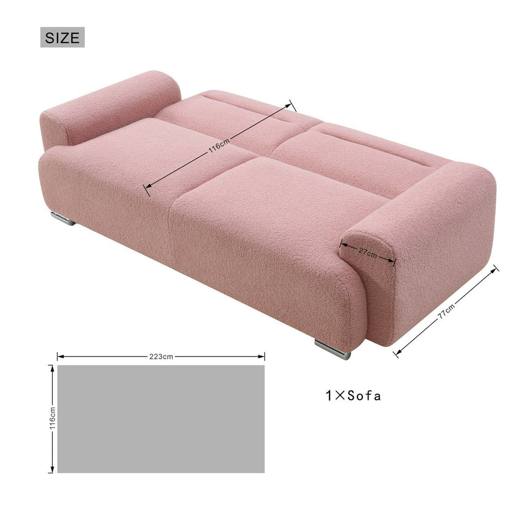 Stylish Small Three - Person Sofa Bed, Foldable & Easy to Handle (PAS - 241279TS) - Direct Wicker