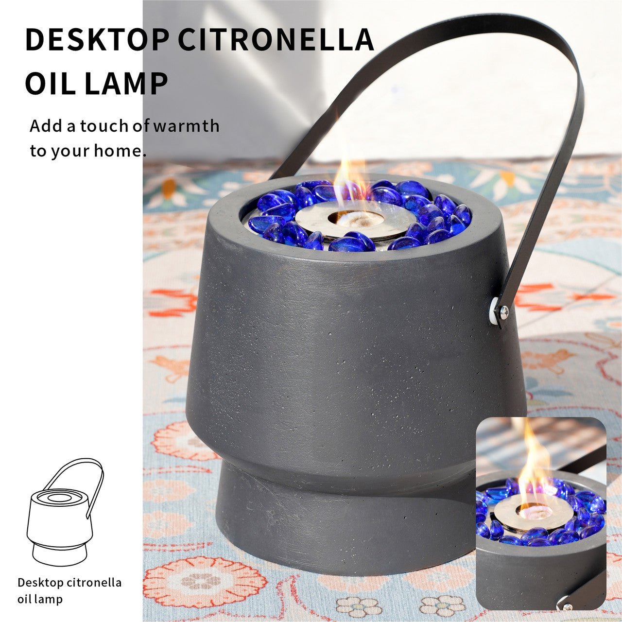 Table - Top Citronella Lamp (DW - FP997) - Direct Wicker