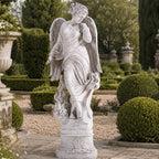Tall Gray Magnesium Oxide Garden Statue (GS-2640-GR-CY) - Direct Wicker