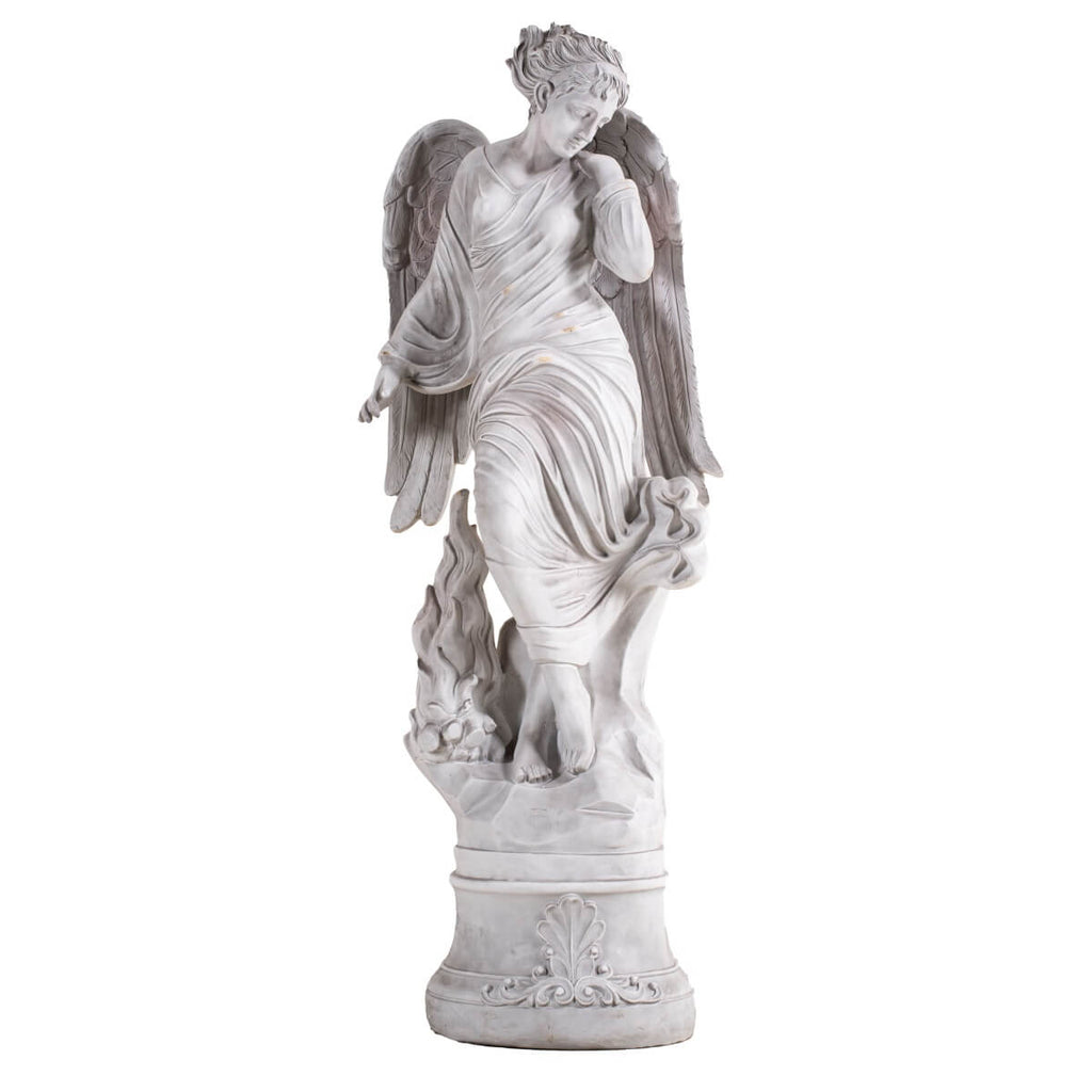 Tall Gray Magnesium Oxide Garden Statue (GS-2640-GR-CY) - Direct Wicker