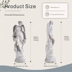 Tall Gray Magnesium Oxide Garden Statue (GS-2640-GR-CY) - Direct Wicker