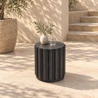 Terrafab Composite Faux Concrete Fluted Coffee Table (PAD-2730TA-DGR) - Direct Wicker