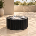 Terrafab Composite Faux Concrete Fluted Coffee Table (PAD-2730TA-DGR) - Direct Wicker