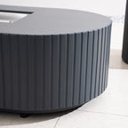 Terrafab Gas Fire Pit Table Set – Sculptural Outdoor Heating Solution (PAG - 2635) - Direct Wicker