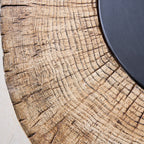 TerraFlame Round Faux Wood Fire Pit Table for Outdoor Use (PAG-2180) - Direct Wicker