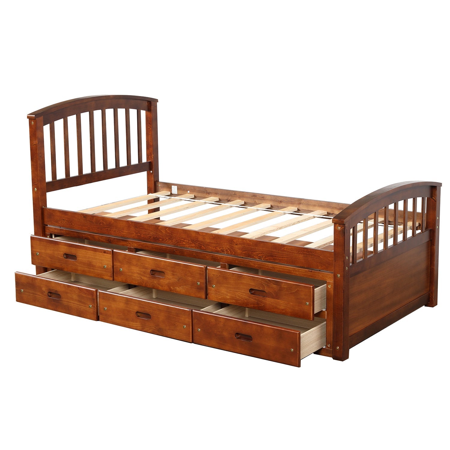 Twin Bed Frame With 6 Drawers, Constructed From High - Quality Solid Wood (SG000119AAP) - Direct Wicker
