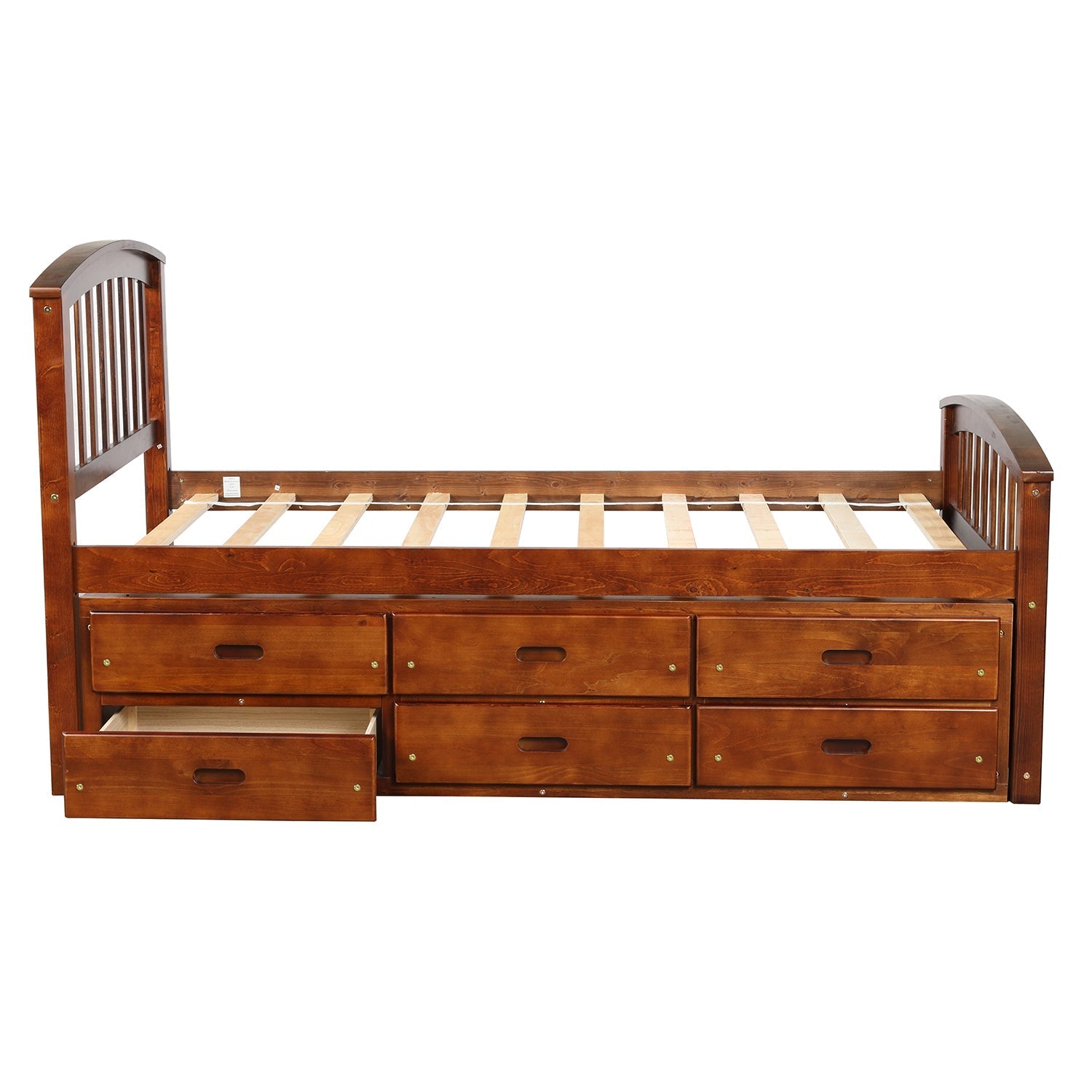 Twin Bed Frame With 6 Drawers, Constructed From High - Quality Solid Wood (SG000119AAP) - Direct Wicker