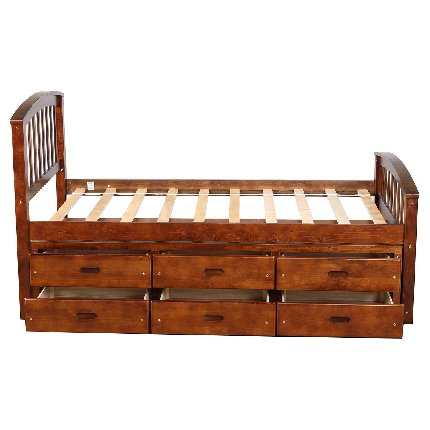 Twin Bed Frame With 6 Drawers, Constructed From High - Quality Solid Wood (SG000119AAP) - Direct Wicker