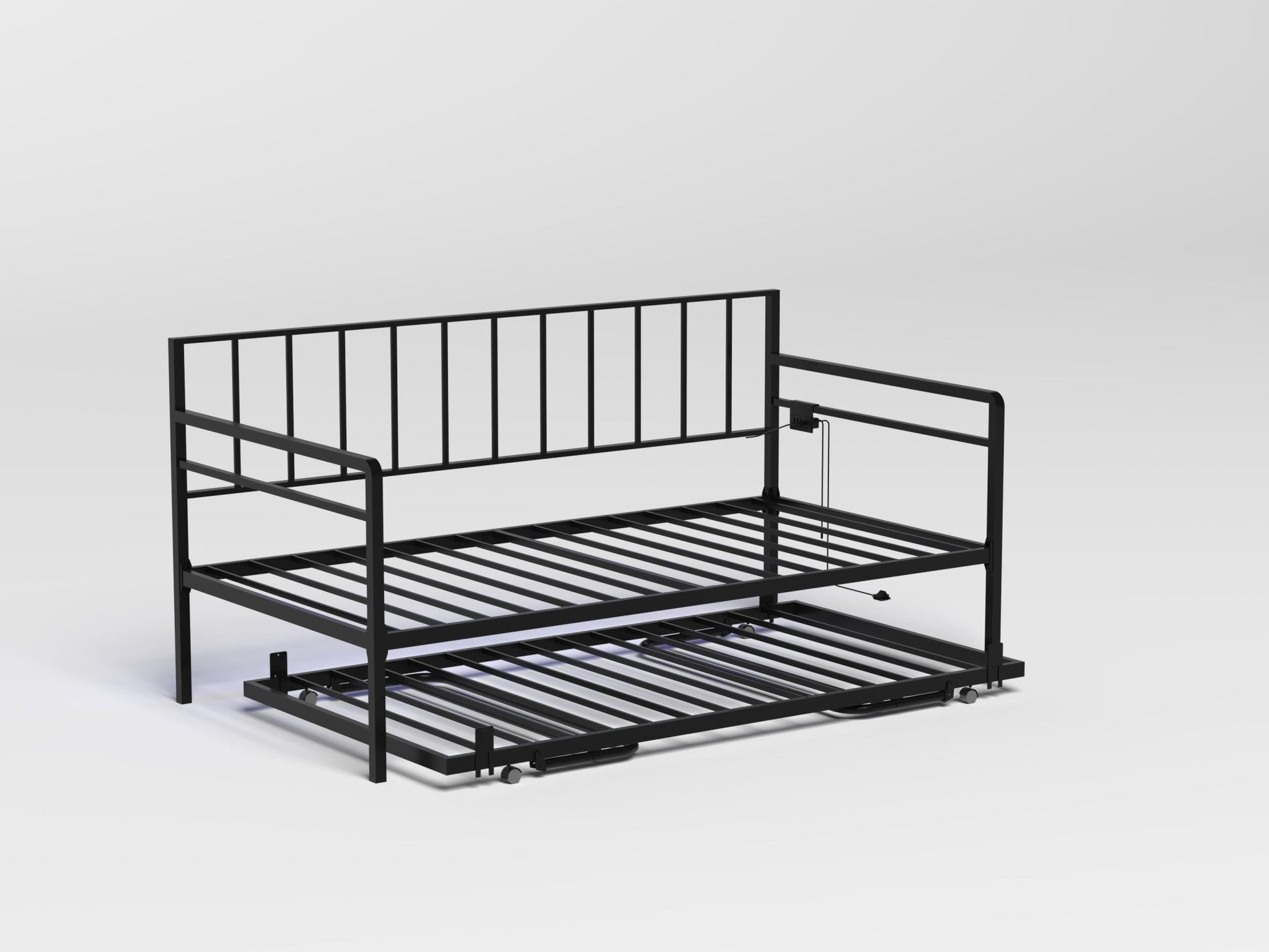 Twin Daybed with RGB LED Lights & Charging Station (W2129P244576) - Direct Wicker