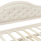 Twin Daybed with Trundle, Twin Size Beige Daybed with 2 Storage Drawers - Direct Wicker