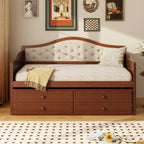 Twin Daybed with Trundle, Twin Size Daybed with 2 Storage Drawers - Direct Wicker