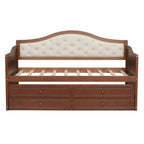 Twin Daybed with Trundle, Twin Size Daybed with 2 Storage Drawers - Direct Wicker