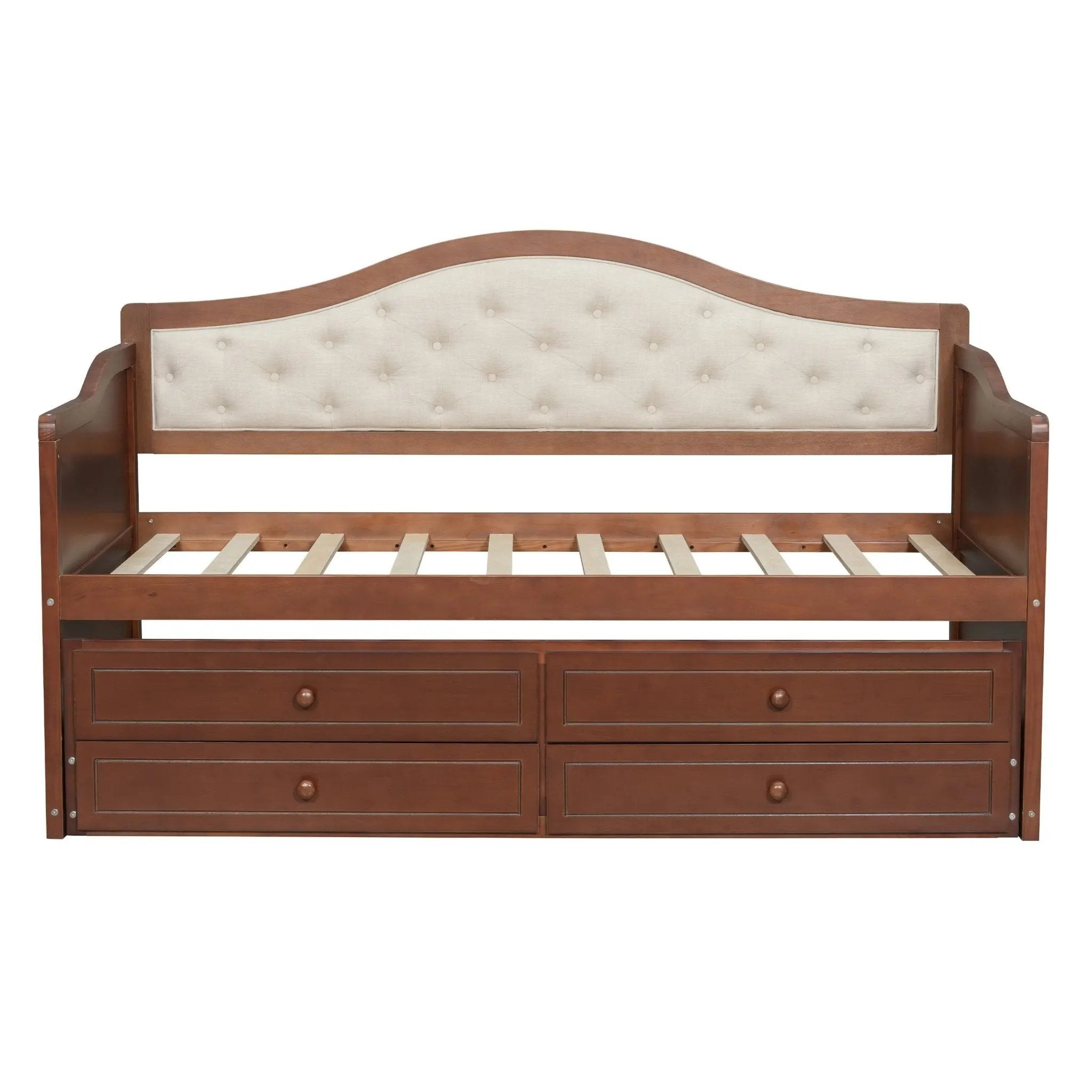 Twin Daybed with Trundle, Twin Size Daybed with 2 Storage Drawers - Direct Wicker