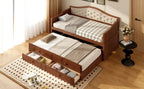 Twin Daybed with Trundle, Twin Size Daybed with 2 Storage Drawers - Direct Wicker