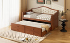 Twin Daybed with Trundle, Twin Size Daybed with 2 Storage Drawers - Direct Wicker