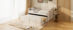 Twin Daybed with Trundle, Twin Size Beige Daybed with 2 Storage Drawers - Direct Wicker