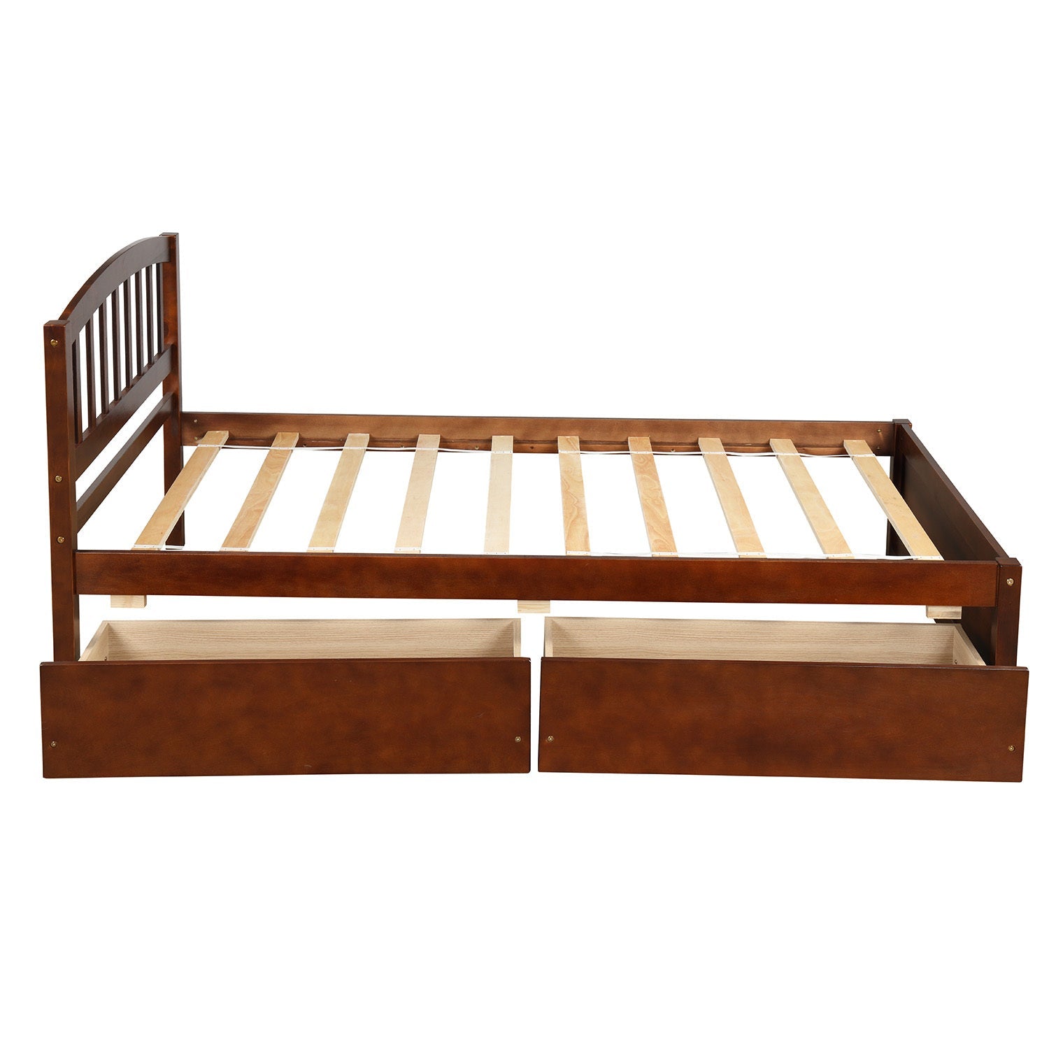 Twin Platform Storage Bed Frame with Two Drawers and Headboard (WF194279AAD) - Direct Wicker
