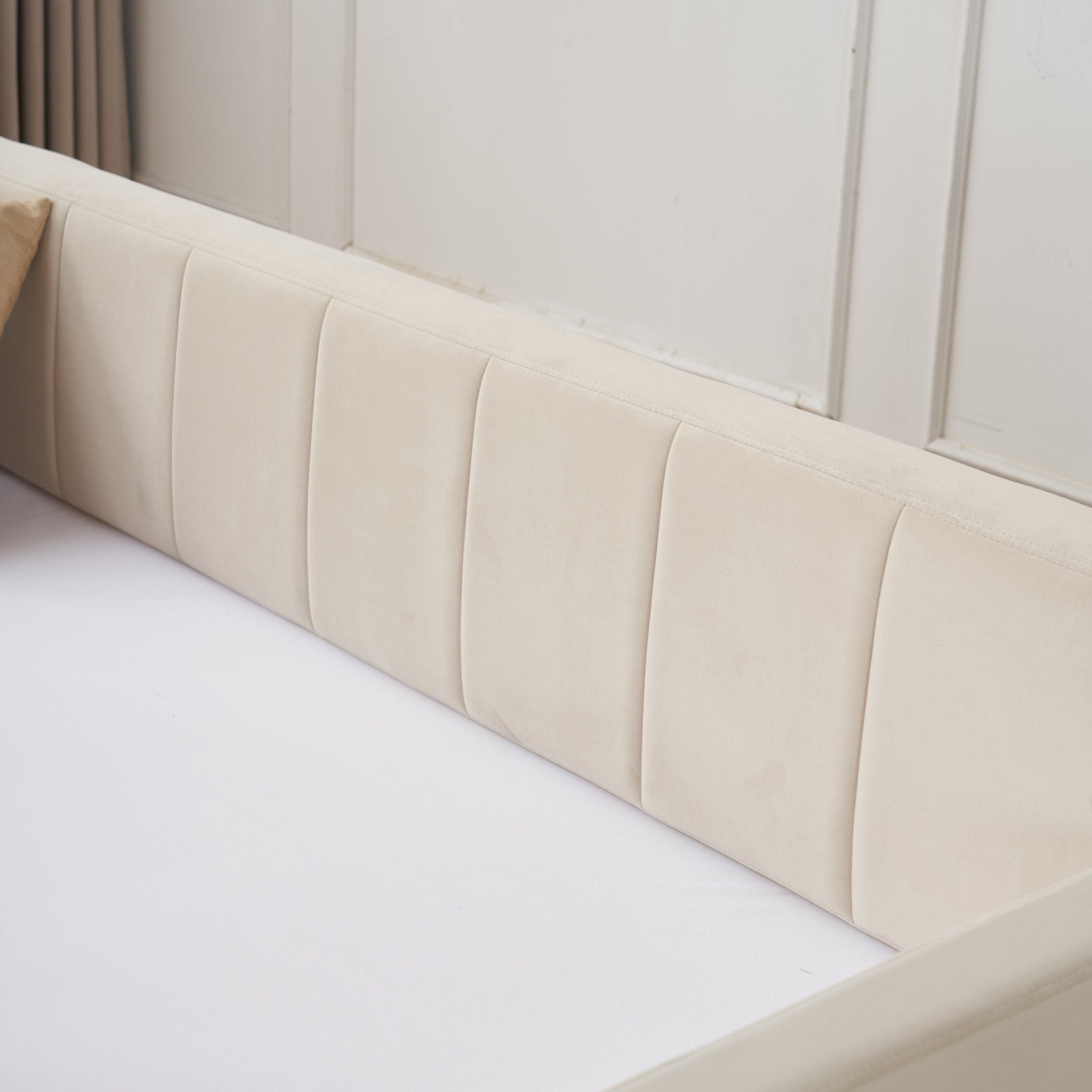Twin Upholstered Daybed Frame with Trundle, Twin Size Sofa Bed - Direct Wicker