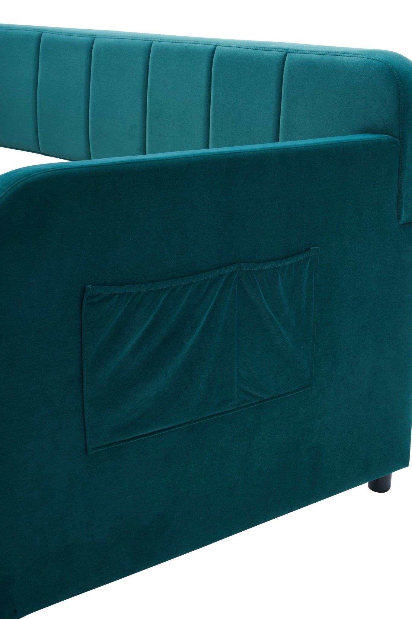 Twin Upholstered Daybed Frame with Trundle, Twin Size Sofa Bed - Direct Wicker