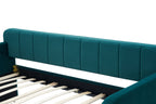 Twin Upholstered Daybed Frame with Trundle, Twin Size Sofa Bed - Direct Wicker