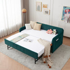 Twin Upholstered Daybed Frame with Trundle, Twin Size Sofa Bed - Direct Wicker