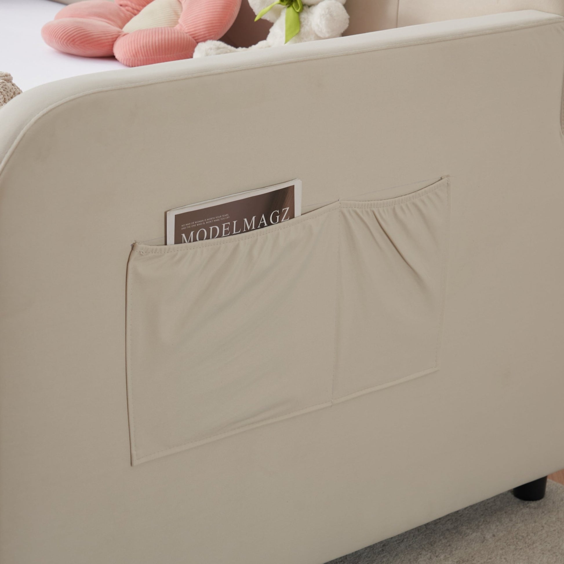 Twin Upholstered Daybed Frame with Trundle, Twin Size Sofa Bed - Direct Wicker