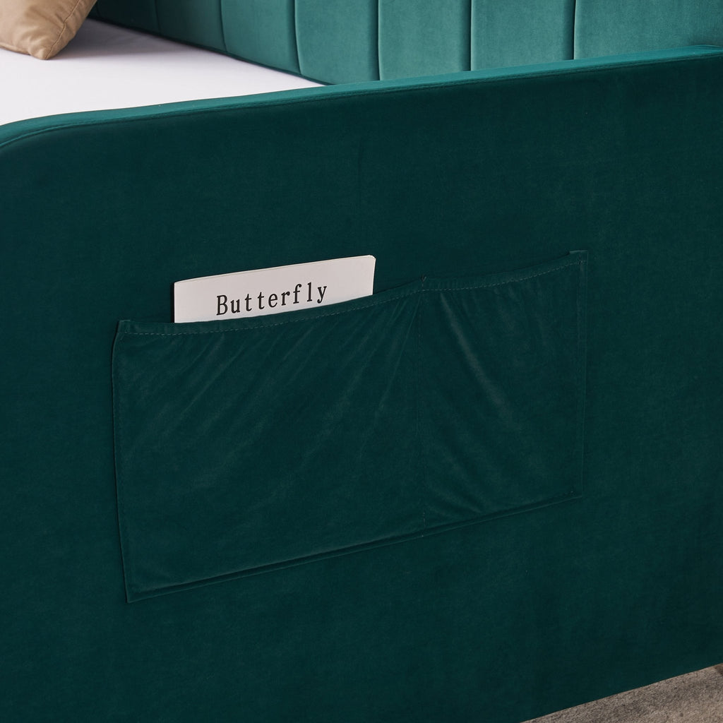 Twin Upholstered Daybed Frame with Trundle, Twin Size Sofa Bed - Direct Wicker
