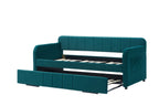Twin Upholstered Daybed Frame with Trundle, Twin Size Sofa Bed - Direct Wicker