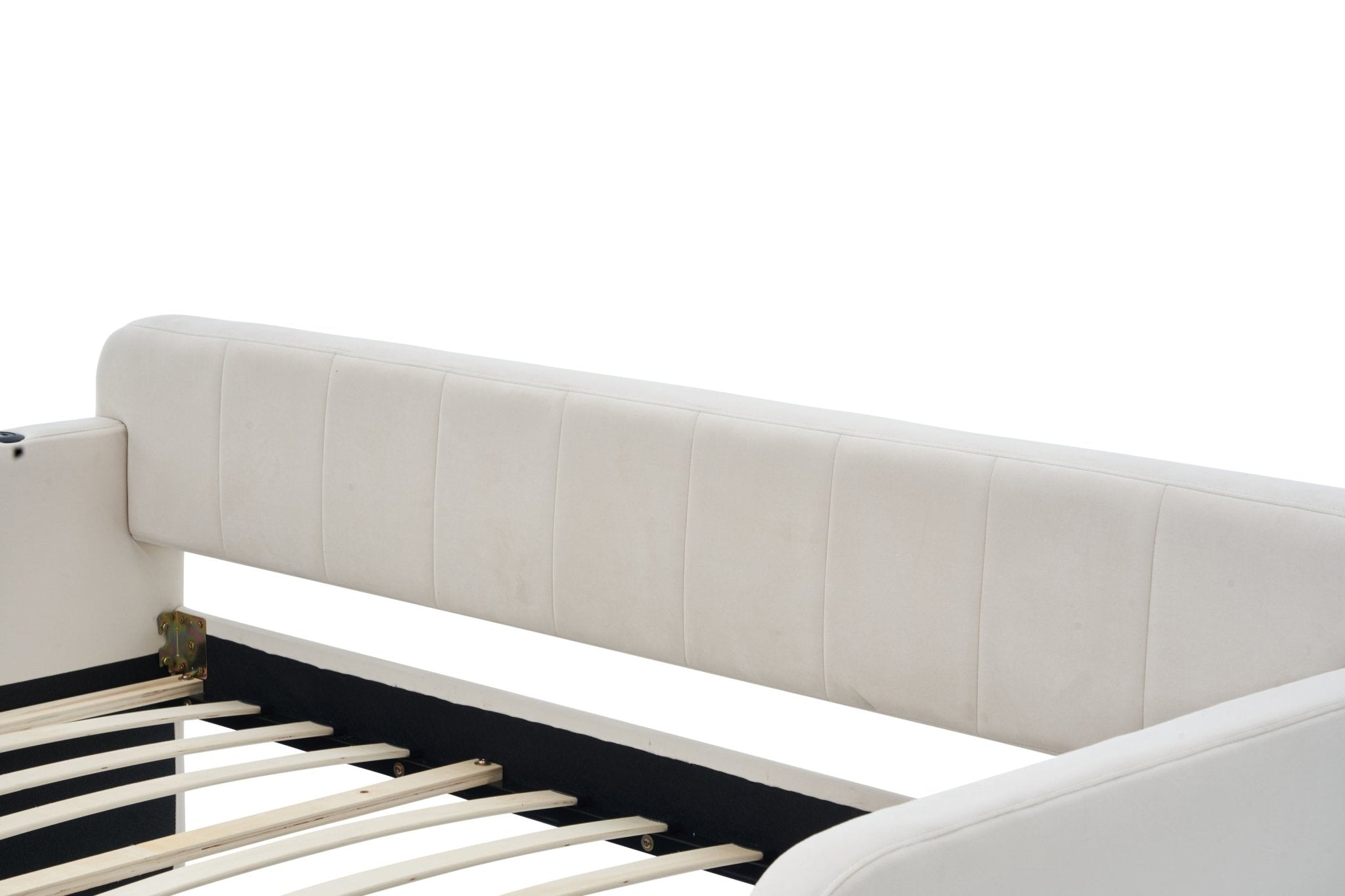 Twin Upholstered Daybed Frame with Trundle, Twin Size Sofa Bed - Direct Wicker
