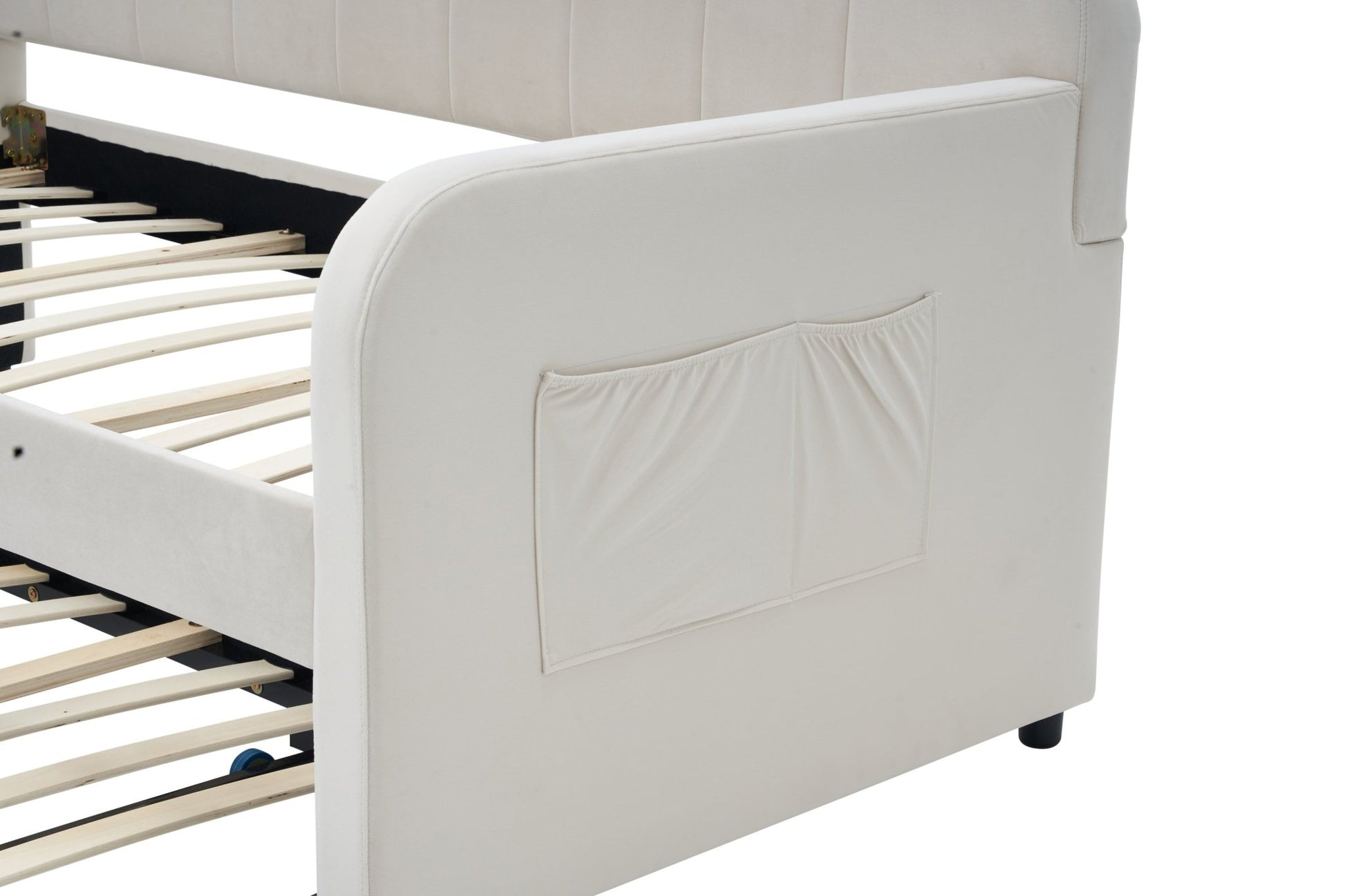 Twin Upholstered Daybed Frame with Trundle, Twin Size Sofa Bed - Direct Wicker