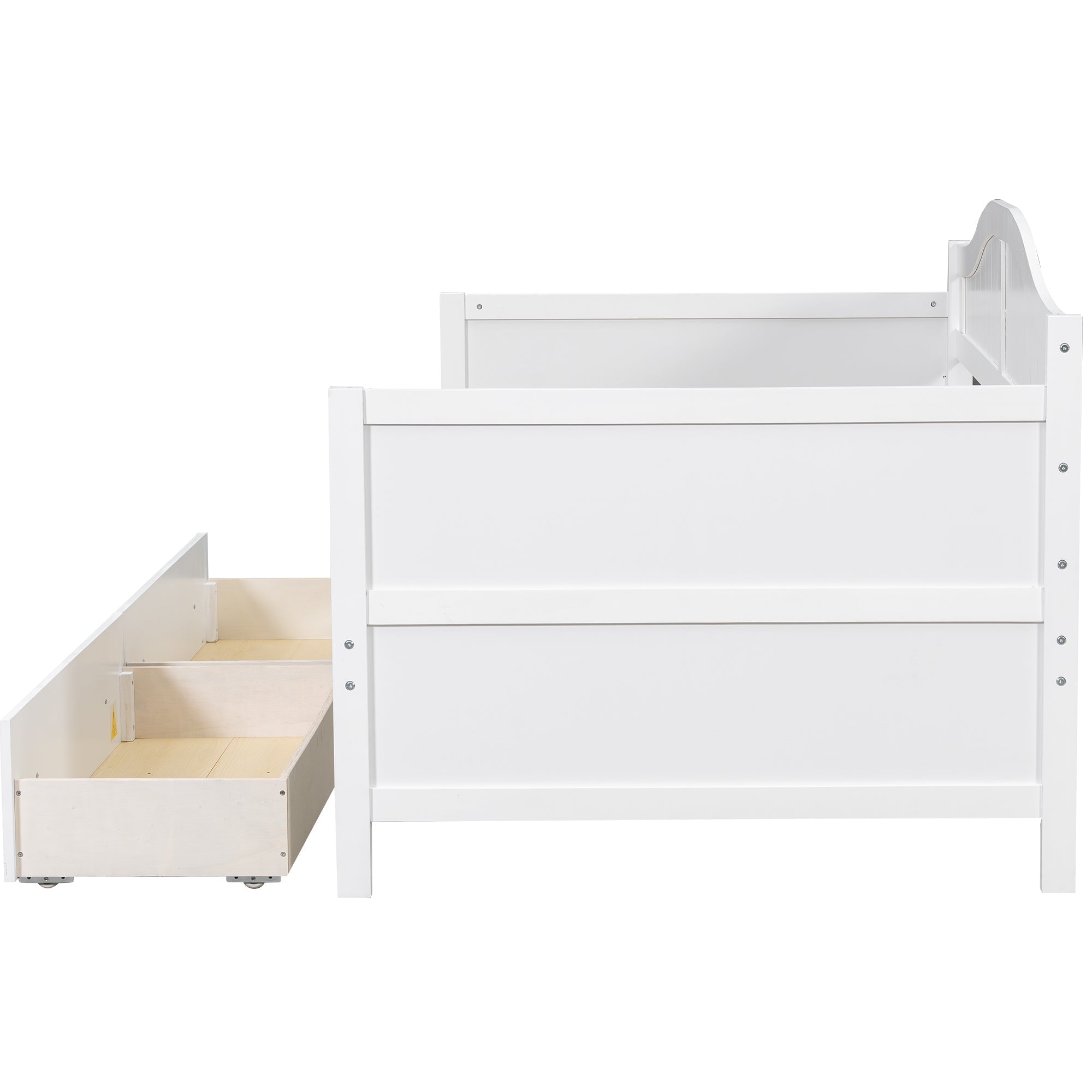 Twin Wooden Daybed with 2 drawers, Sofa Bed for Bedroom & Living Room (N708P357111K) - Direct Wicker