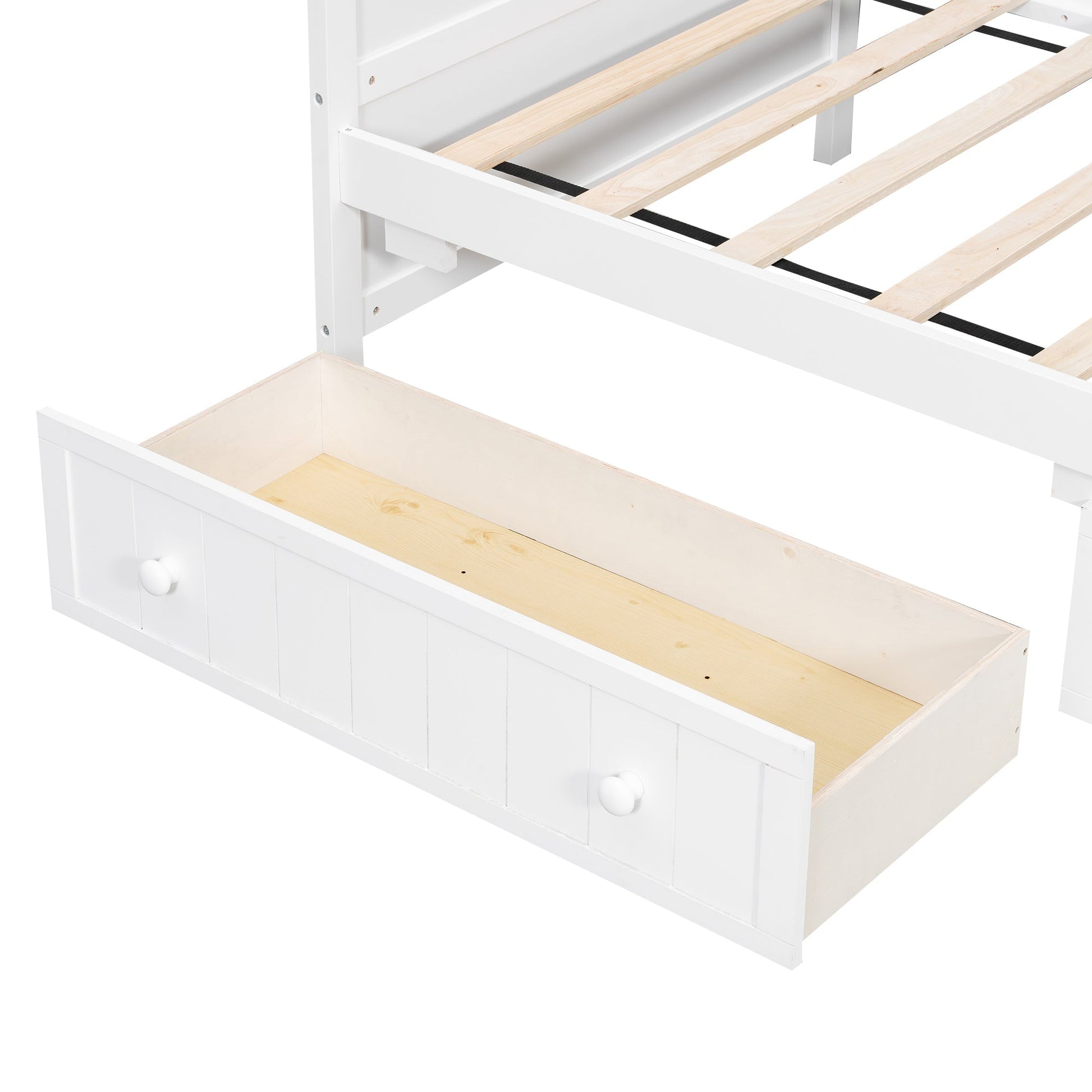 Twin Wooden Daybed with 2 drawers, Sofa Bed for Bedroom & Living Room (N708P357111K) - Direct Wicker