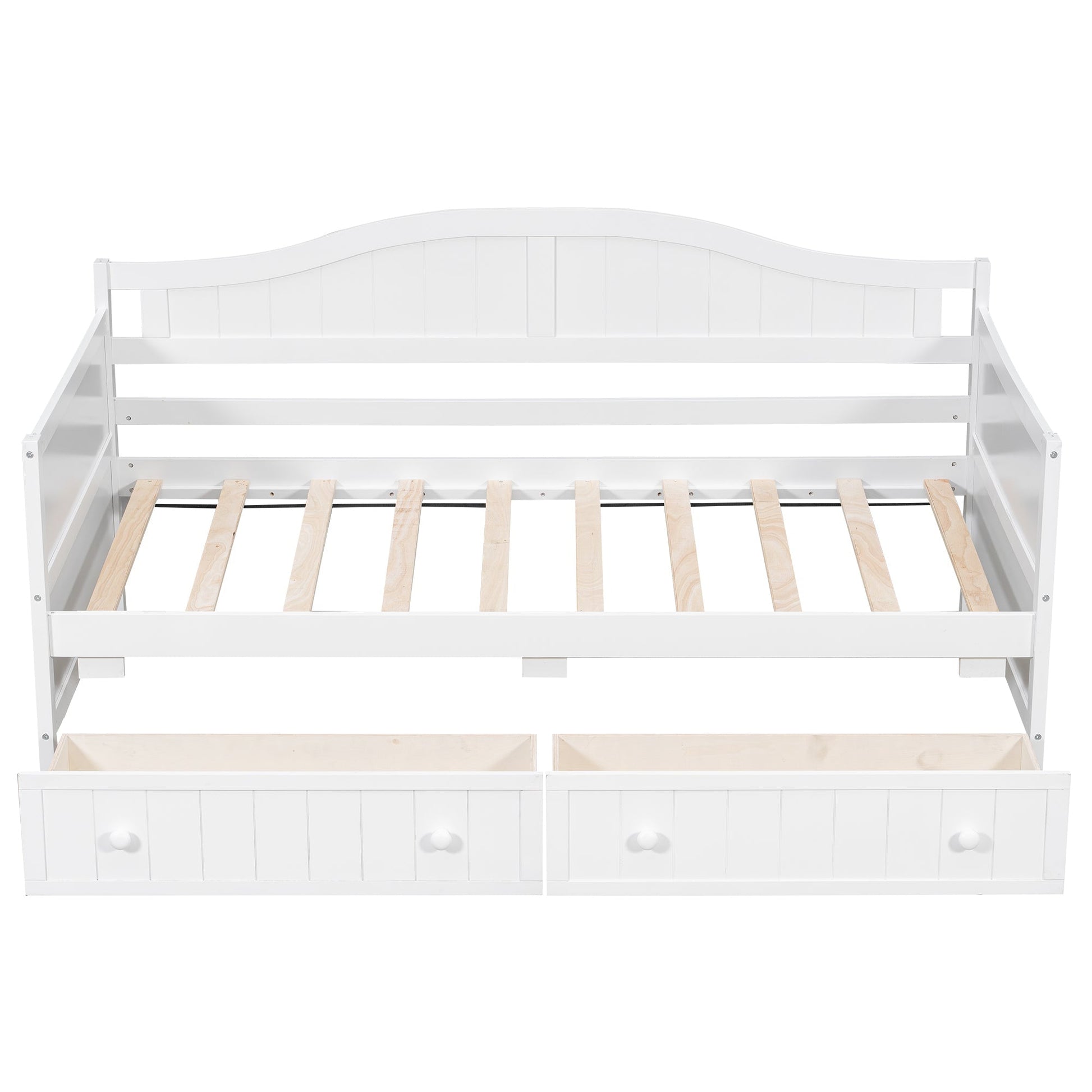 Twin Wooden Daybed with 2 drawers, Sofa Bed for Bedroom & Living Room (N708P357111K) - Direct Wicker
