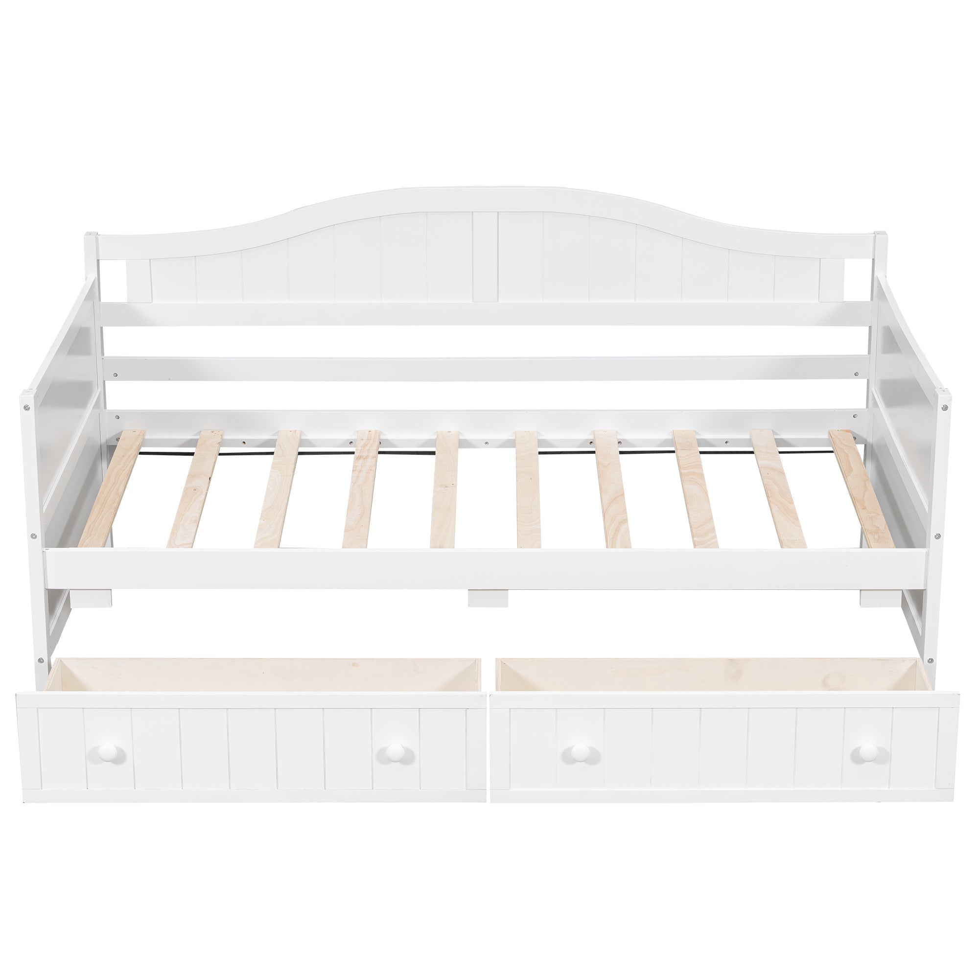 Twin Wooden Daybed with 2 drawers, Sofa Bed for Bedroom & Living Room (N708P357111K) - Direct Wicker