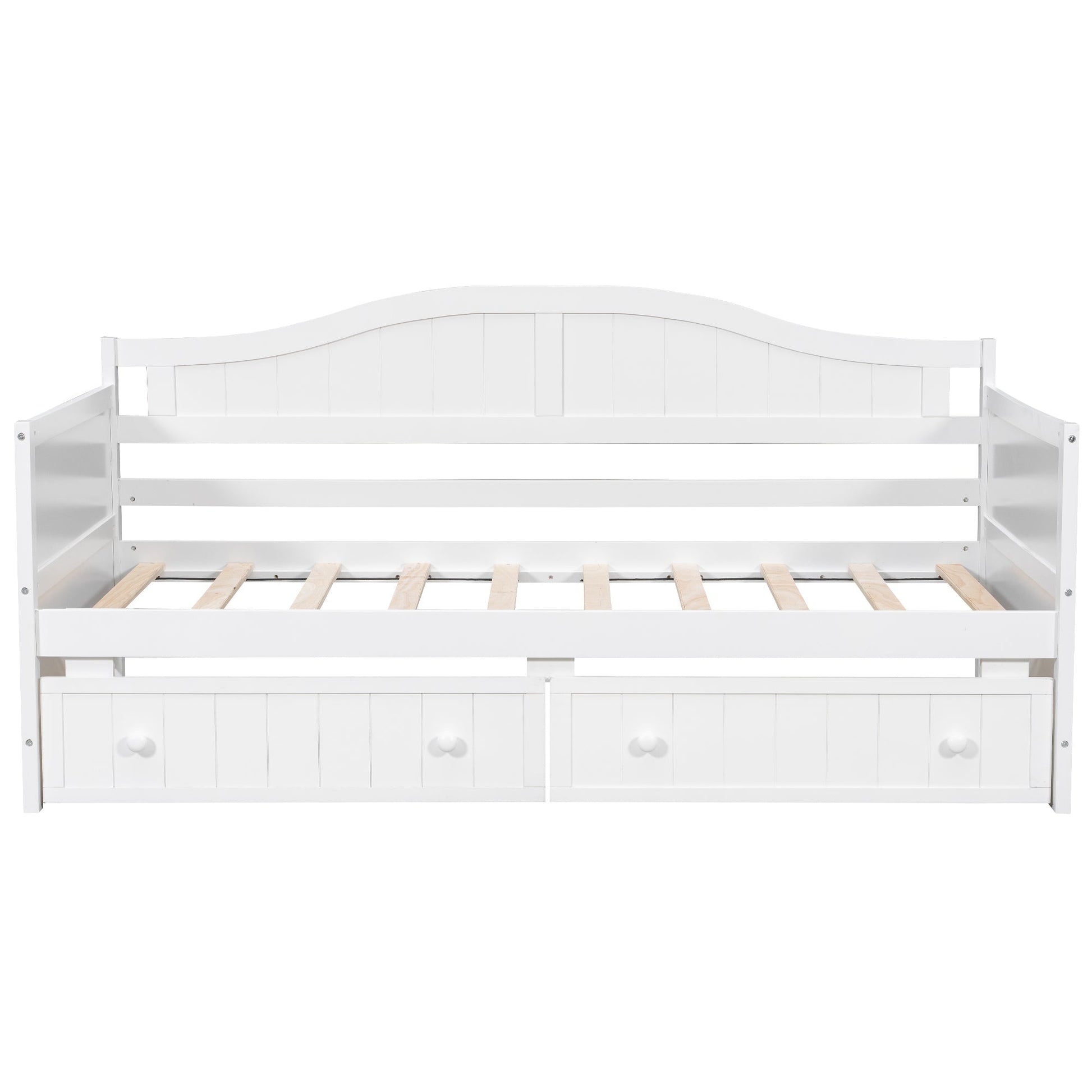 Twin Wooden Daybed with 2 drawers, Sofa Bed for Bedroom & Living Room (N708P357111K) - Direct Wicker